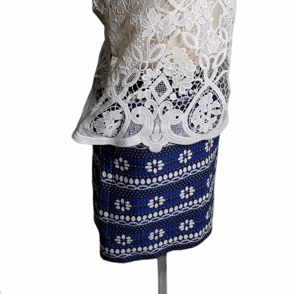 J. Crew Jacquard Embroidered Pockets Abstract Floral Mini Skirt NWT - Picture 5 of 8